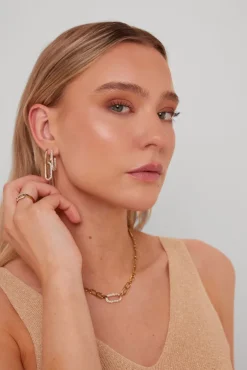 goudkleurig notre-v kettingen omfw22-018