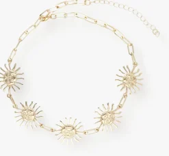 goudkleurig notre-v kettingen necklace sun