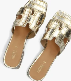 goudkleurig notre-v muiltjes as-16621