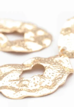 goudkleurig notre-v oorbellen om04013