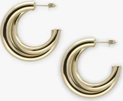 goudkleurig notre-v oorbellen earring#1