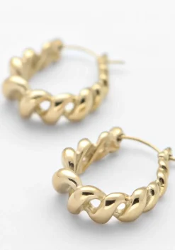 goudkleurig notre-v oorbellen earring #10