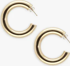 goudkleurig notre-v oorbellen earring double hoop 1