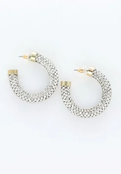 goudkleurig notre-v oorbellen earring stones strass
