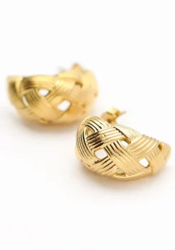 goudkleurig notre-v oorbellen omss22-004