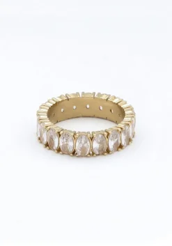 goudkleurig notre-v ringen ring strass crystal