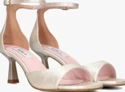 goudkleurig notre-v sandalen met hak 2655s