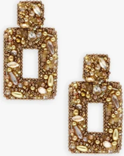 goudkleurig paulie pocket oorbellen classic shimmer earrings