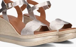 goudkleurig stefano lauran sandalen met hak 8734