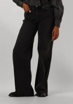 grijze 7 for all mankind wide jeans lotta luxe vintage topline with raw cut