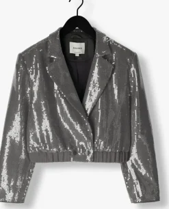grijze aaiko blazer mille sequins pes 356