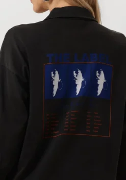 grijze alix the label maxi jurk ladies knitted maxi polo dress