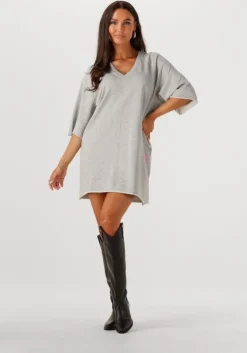 grijze alix the label mini jurk knitted sweat dress