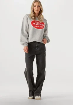 grijze alix the label sweater ladies knitted adventure sweater