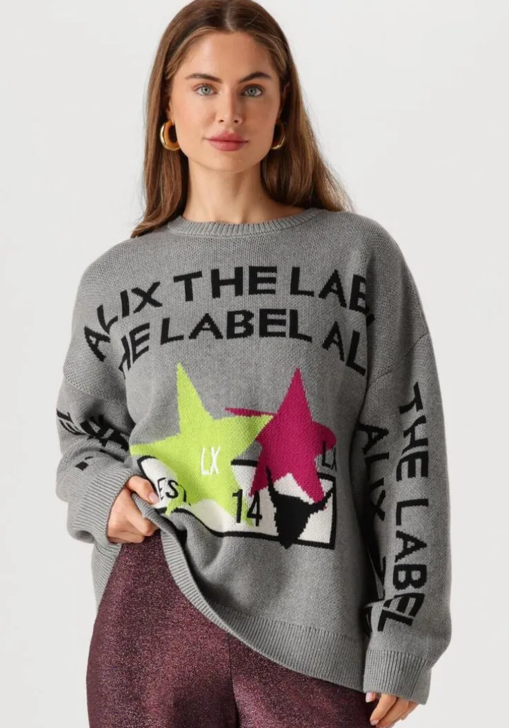 grijze alix the label trui ladies knitted alix the label pullover