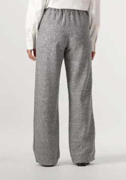 grijze alix the label wijde broek ladies woven sequin pant