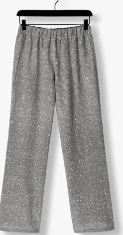grijze alix the label wijde broek ladies woven sequin pant