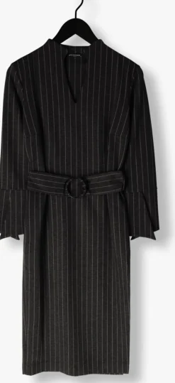 grijze ana alcazar midi jurk tight dress