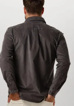 grijze anerkjendt overhemd akleif solid cord shirt