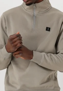 grijze butcher of blue sweater army half zip