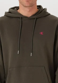 grijze calvin klein sweater ls eu 350terry monogram hoodie