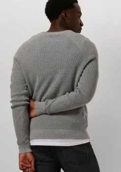 grijze calvin klein sweater badge easy sweater