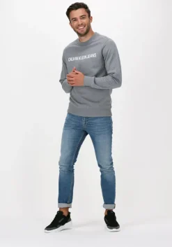 grijze calvin klein sweater core institutional l