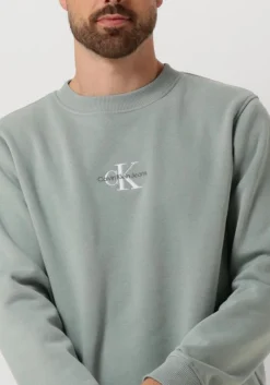 grijze calvin klein trui monologo crew neck
