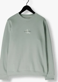 grijze calvin klein trui monologo crew neck