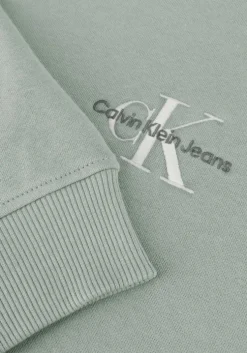 grijze calvin klein trui monologo crew neck