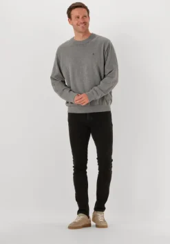 grijze calvin klein trui ls ez corron crewnk sweater 12gg