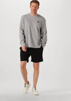 grijze calvin klein trui ls waffle badge crewnk tee