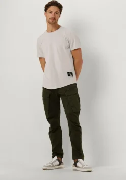 grijze calvin klein t-shirt badge turn up sleeve