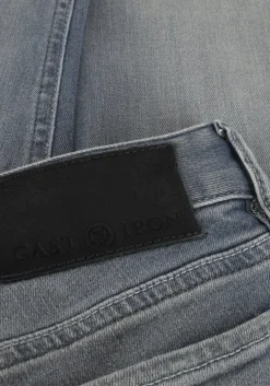 grijze cast iron slim fit jeans riser slim blue grey sky