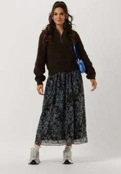 grijze catwalk junkie midirok sk cloudy leaves