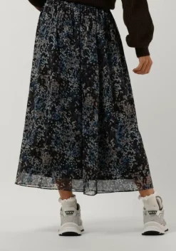 grijze catwalk junkie midirok sk cloudy leaves