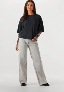 grijze catwalk junkie wide jeans loose fit jeans