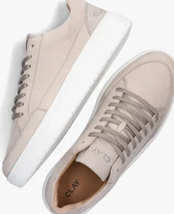grijze clay lage sneakers enzo