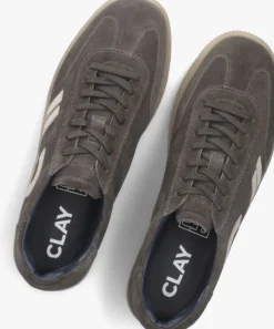 grijze clay lage sneakers cl124h521