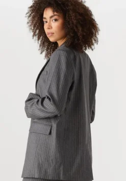 grijze co'couture blazer idacc pin single oversized blazer