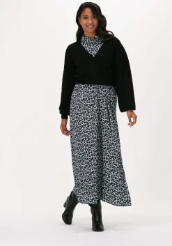 grijze co'couture maxi jurk cleo animal floor dress