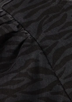 grijze co'couture mini jurk zebra crop puff dress