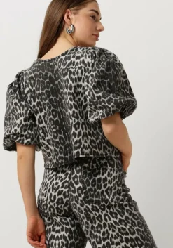 grijze co'couture top leocc bow blouse