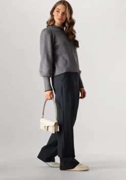 grijze co'couture trui row puff knit