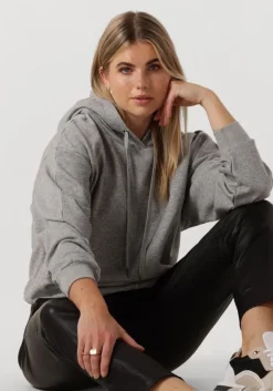 grijze co'couture trui solid choped hoodie