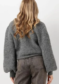 grijze co'couture vest corelie button knit