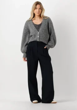 grijze co'couture vest corelie button knit