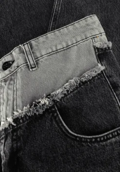 grijze co'couture wide jeans grey mix block long jeans