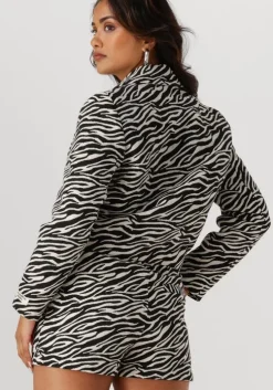 grijze colourful rebel blazer dente zebra jacquard blazer