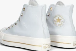 grijze converse hoge sneakers chuck taylor lift hi barely